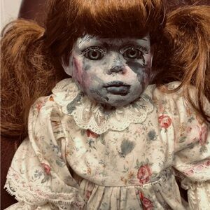 Floral Dress Porcelain Doll